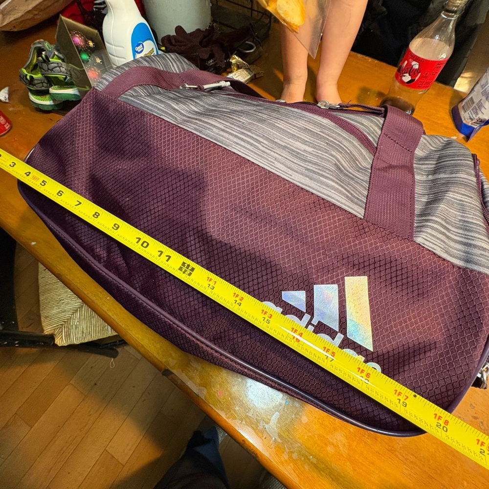 Adidas Squad III duffel bag  purple grey travel - Picture 10 of 15